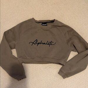 Alphalete Women's Dark Green Cropped Sweater